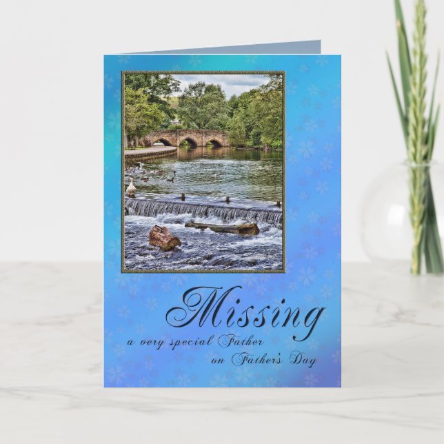 Vermisst dein Vater am Vatertag Karte (Vorderseite)