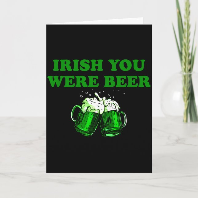 Vermisst Du war Bier, Lustiges Bier St Patricks Da Karte (Vorderseite)