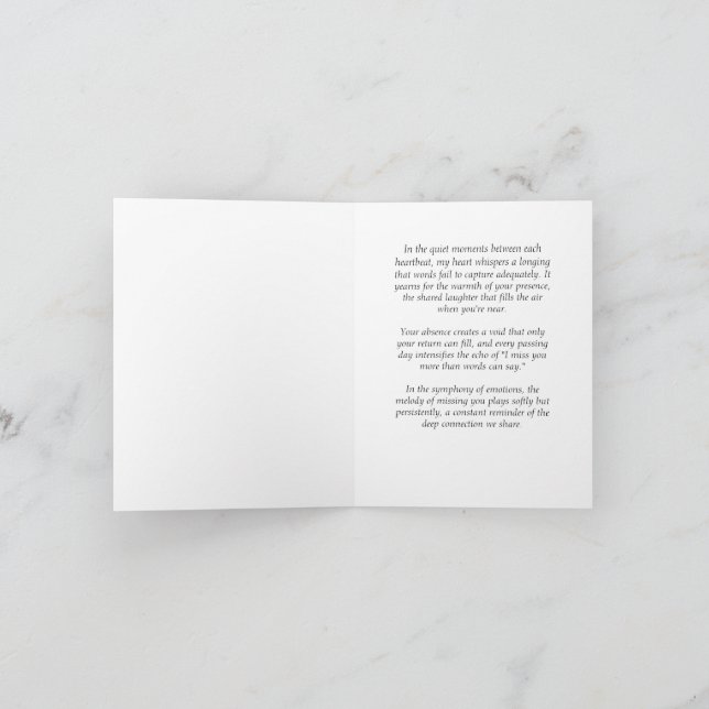 Vermisst eine Liebe? Karte (Innenseite)