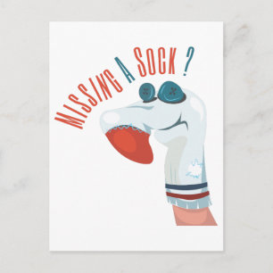 Vermisst eine Socke? Postkarte