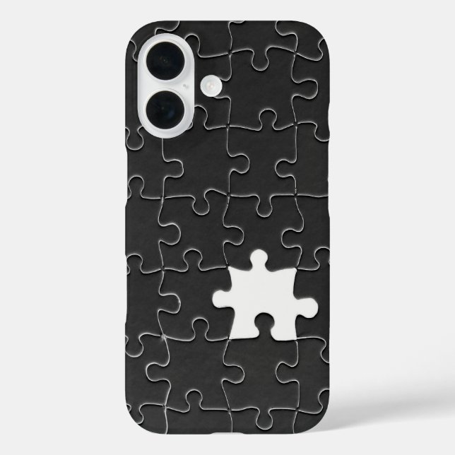 Vermisst Jigsaw Puzzle Piece schwarz Case-Mate iPhone Hülle (Rückseite)