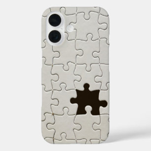 Vermisst Jigsaw Puzzle Piece White iPhone 16 Hülle