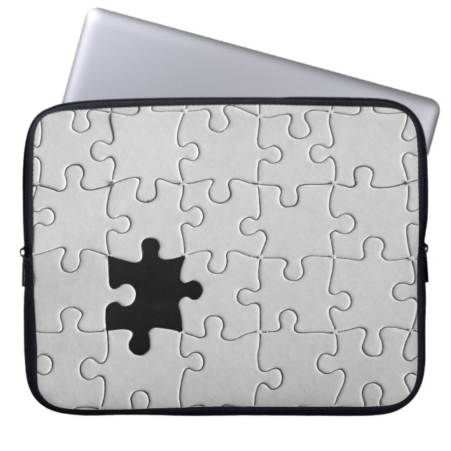 Vermisst Jigsaw Puzzle Piece White Laptopschutzhülle (Vorderseite)