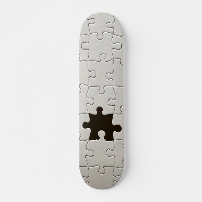 Vermisst Jigsaw Puzzle Piece White Skateboard (Vorne)