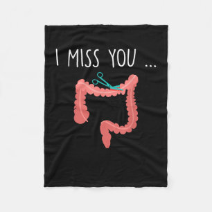 Vermisst My Colon Funny Ostomy Ostomate Operation  Fleecedecke