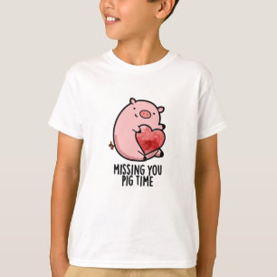 Vermisst Pig Time Funny Animal Puff T-Shirt