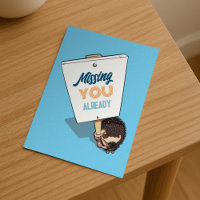 Vermisst Sie bereits Igel Picket Signieren Cartoon