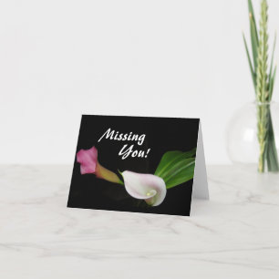 Vermisst Sie! Calla-Lilienen-Karte Karte