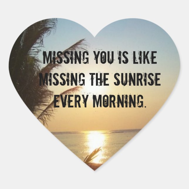 Vermisst Sie sind wie Herzsticker Herz-Aufkleber (Vorderseite)