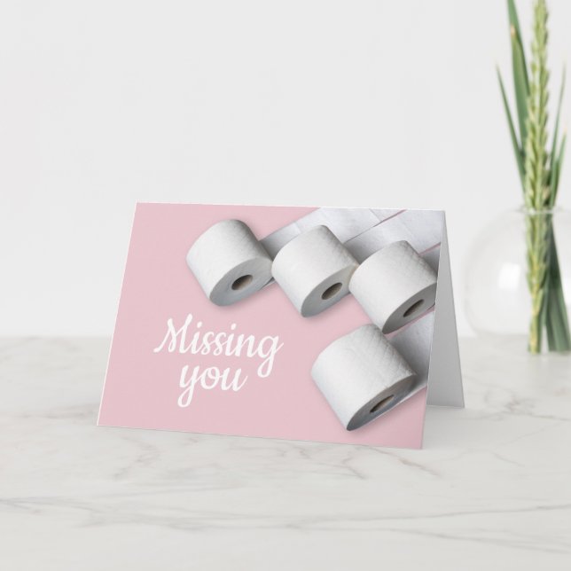 Vermisst Sie Toilettenpapier lustige Quarantäne co Karte (Vorderseite)