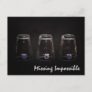 Vermisst unmöglich postkarte