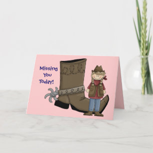 Vermisst You Boot & Cowgirl - Western Karte