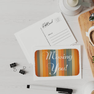 Vermisste Blankenfarben Spaß Orange Postkarte