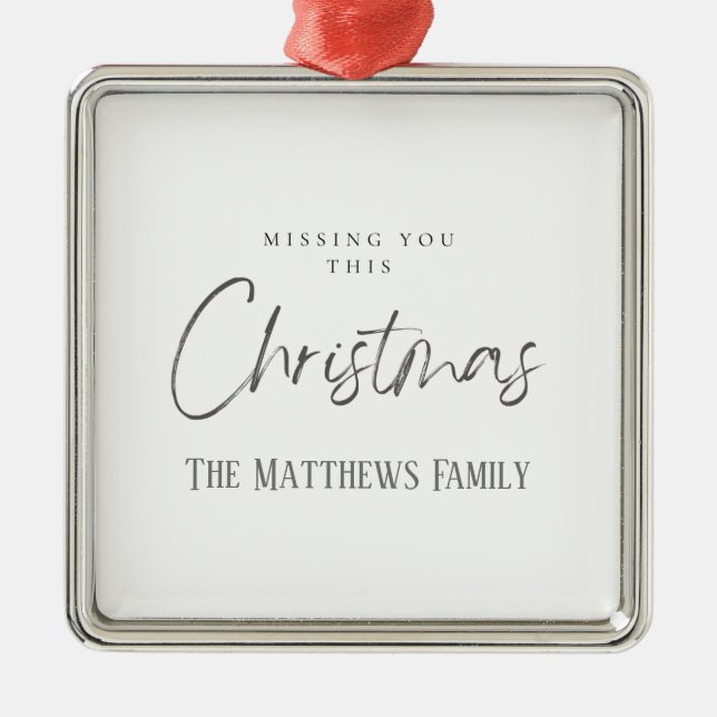 Vermisste dir dieses Weihnachtsmetallschmuck Ornament Aus Metall (Vorne)