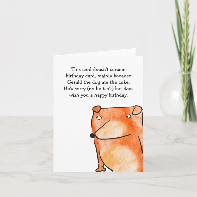 Vermisste Geburtstagskarte Karte (Vorderseite)