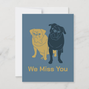 Vermisste Mops Postkarte