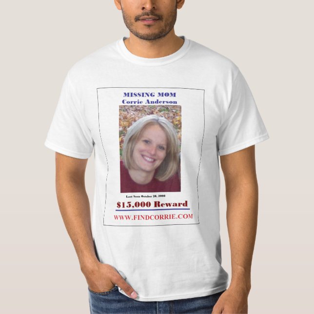 Vermisste Person Corrie Anderson T-Shirt (Vorderseite)