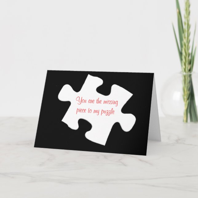 Vermisste Piece Jigsaw Puzzle Card Karte (Vorderseite)