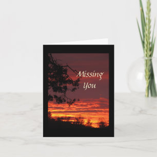 Vermisste Sie Sunset Note Card Karte