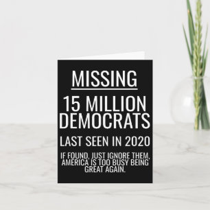 Vermissten 15 Millionen Demokraten Funny 2024 Wahl Karte