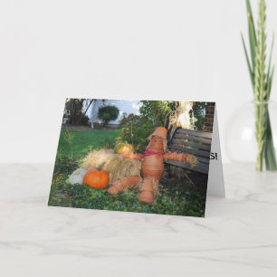 VERMISSTEN UNSERE FREUNDE IM ERNTEDANK FEIERTAGSKARTE