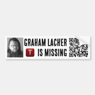 VERMISSTER GRAHAM LACHER-AUFKLEBER AUTOAUFKLEBER