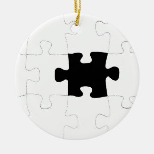 Vermisstes Puzzlespiel-Stück Keramikornament