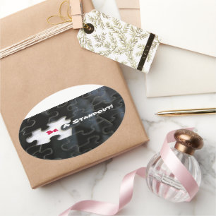 Vermisstes Puzzleteil Ovaler Aufkleber