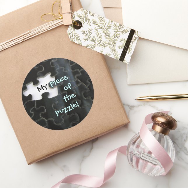 Vermisstes Puzzleteil Runder Aufkleber (Schenken)