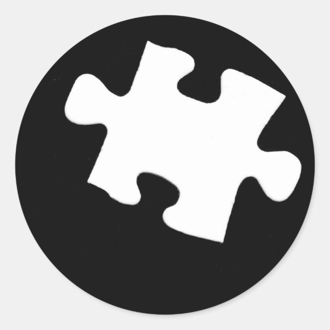 Vermisstes Puzzleteil Runder Aufkleber (Vorderseite)