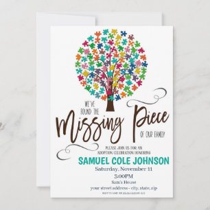 Vermisstes Stück Adoption - Einladung