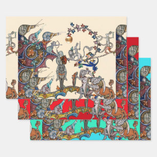 VERMITTLUNGSKRIEG, KNIGHTS, GIANT SNAILS  GESCHENKPAPIER SET