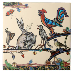 VERMITTLUNGSMITTELBESTIERUNG,MUSIK MAKING RABBITS, FLIESE