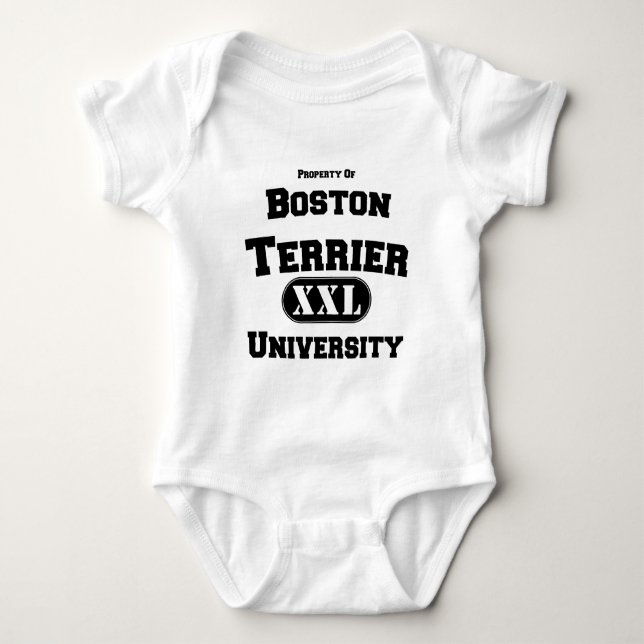 Vermögen der Boston Terrier University Baby Strampler (Vorderseite)