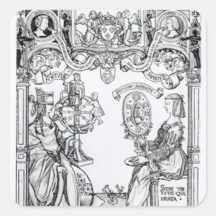 Vermögen und Klugheit Quadratischer Aufkleber