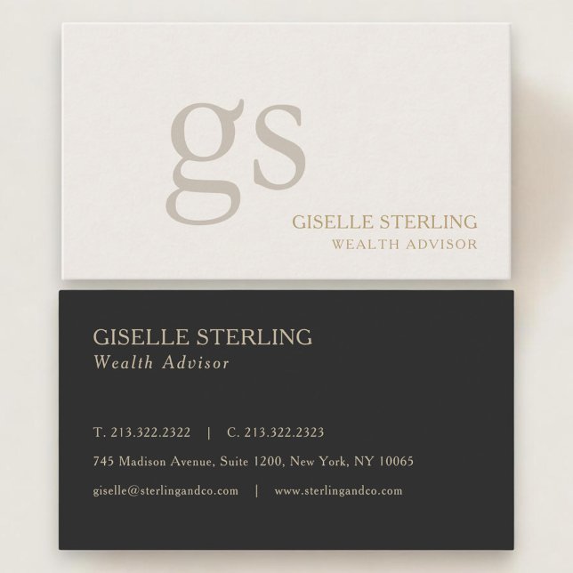 Vermögensberater Monogram Professional Visitenkarte (Von Creator hochgeladen)
