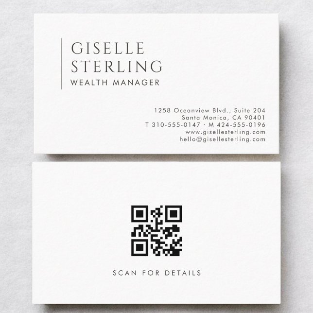 Vermögensverwalter Moderne professionelle QR-Code Visitenkarte (Von Creator hochgeladen)