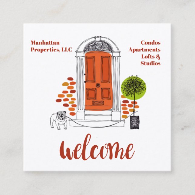 Vermögensverwaltungskarte Quadratische Visitenkarte (Vorderseite)