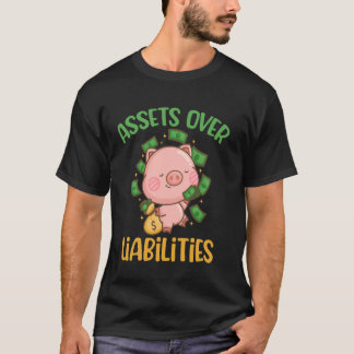Vermögenswerte über Verbindlichkeiten Lustiger Buc T-Shirt