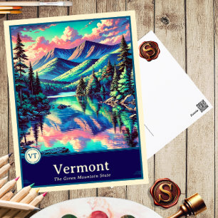 Vermont   Anime Style Cel Schattenkarte Postkarte