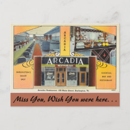 Vermont, Arcadia Restaurant, Burlington Postkarte