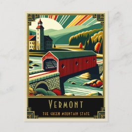 Vermont | Art Deco Postkarte
