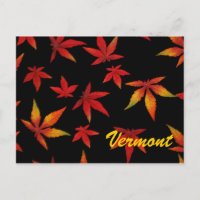 Vermont Autumn Leaves Postcard
