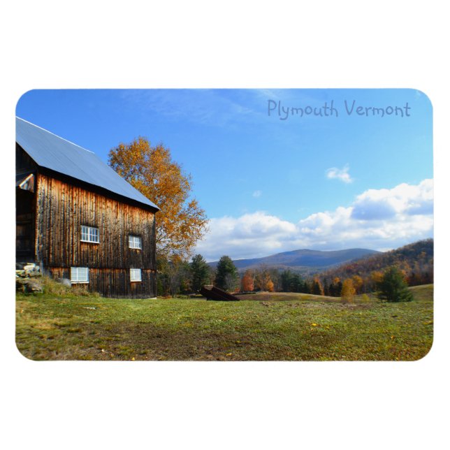 Vermont Barn und View Magnet (Horizontal)