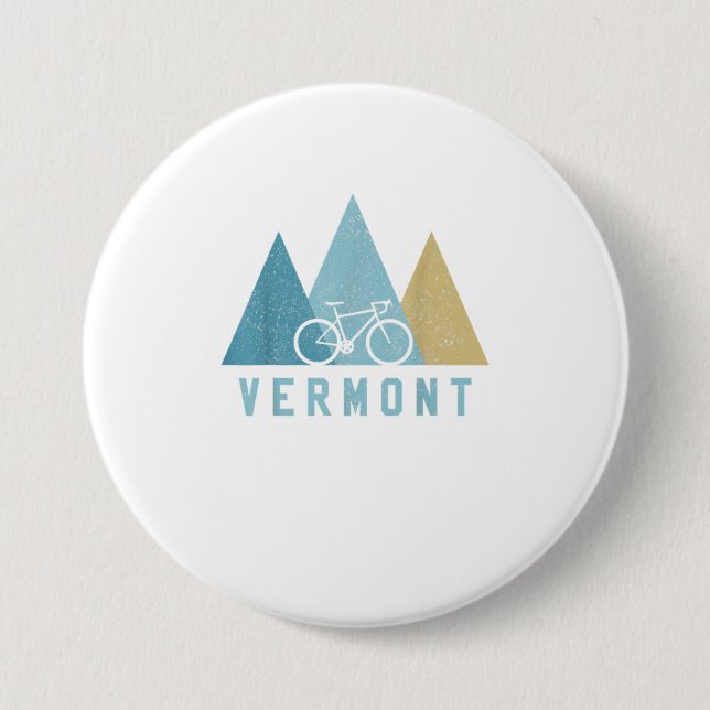 Vermont Bike Vintag Radgebirge MTB Button (Vorderseite)