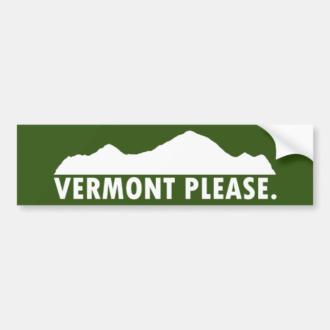 Vermont Bitte Autoaufkleber (Vorne)