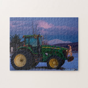 Vermont Christmas Tree als Traktor Puzzle