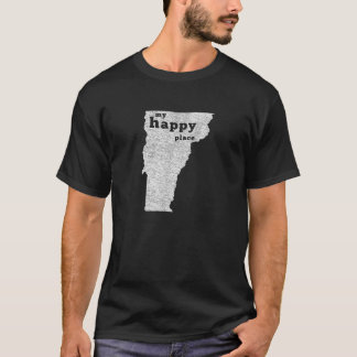 Vermont Distressed Happy Place T-Shirt