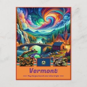 Vermont Enchanted Landschaften Picturesque Postkarte