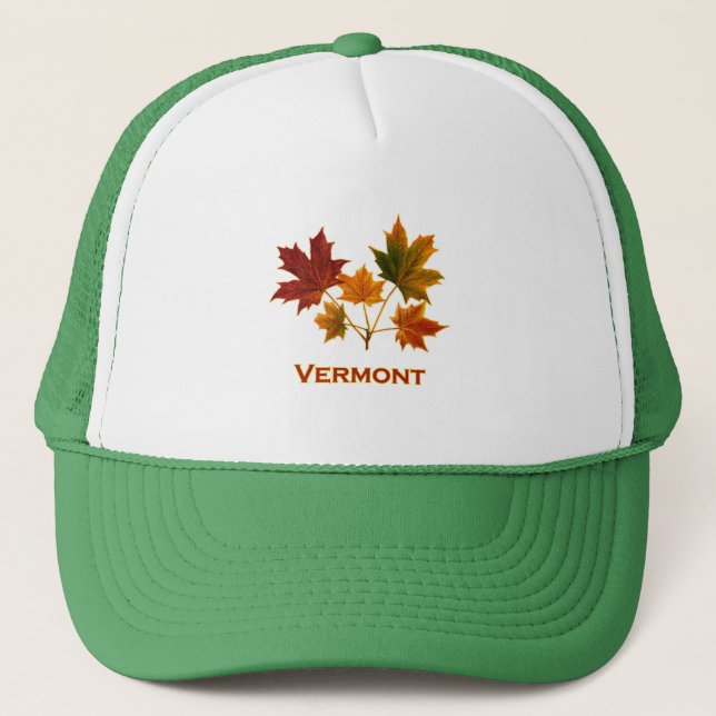 Vermont Fall Foliage - Maple Leaves Truckerkappe (Vorderseite)